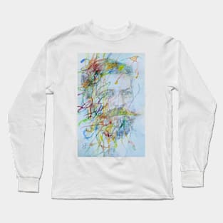 SIGMUND FREUD watercolor and acrylic portrait Long Sleeve T-Shirt